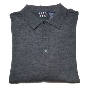 Grey 3 Button Sweater